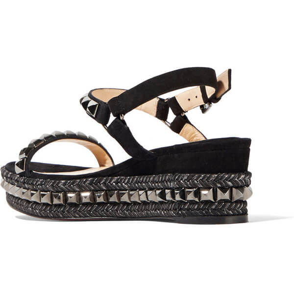 新色クリスチャン ルブタン スーパーコピー CHRISTIAN LOUBOUTIN Cataclou 60 ウェッジサンダル ブラック