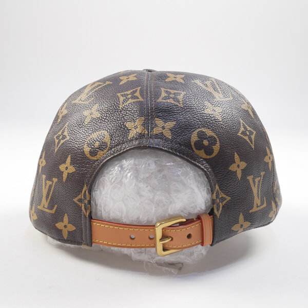 人気話題コラボ！シュプリーム×ルイヴィトン コピー 5-Panel Hat モノグラム柄レザーキャップ 茶 Size【フリー】【スーパーコピー】