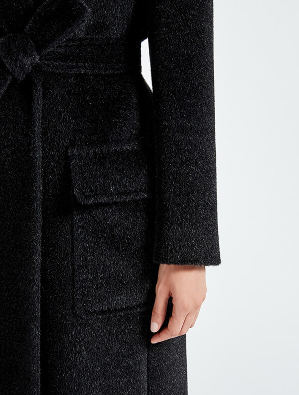 Max Mara マックスマーラ アルパカ×ウール ロングガウンコート