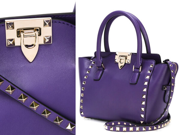 18AW V212 ヴァレンティノ ヴァレンティノスーパーコピー ‘Rockstud’ tube mini trapeze tote