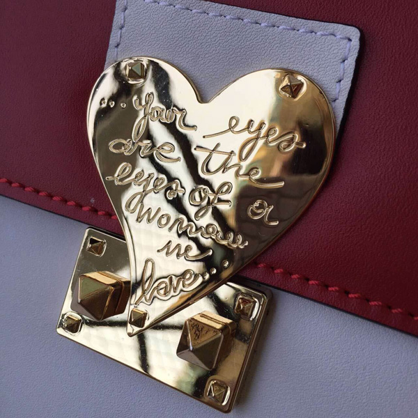 2018新作 セレブ愛用者多数☆ヴァレンティノ ヴァレンティノスーパーコピー☆ Red/White LAmour Leather Shoulder Bag