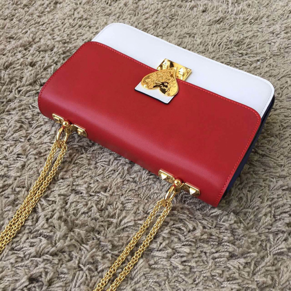 2018新作 セレブ愛用者多数☆ヴァレンティノ ヴァレンティノスーパーコピー☆ Red/White LAmour Leather Shoulder Bag