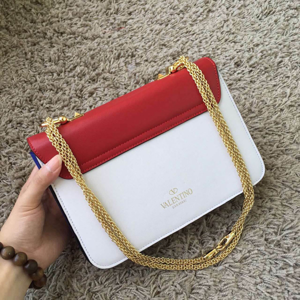 2018新作 セレブ愛用者多数☆ヴァレンティノ ヴァレンティノスーパーコピー☆ Red/White LAmour Leather Shoulder Bag