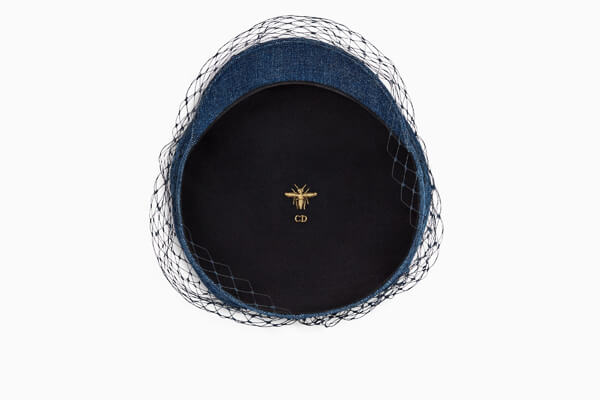 2018新作人気 Christian ディオールスーパーコピー◆ディオールCASQUETTE A VOILETTE EN COTON NOIR ET DENIM◆