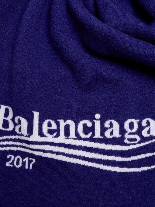 2018新作人気 バレンシアガスーパーコピー【バレンシアガ】Logo-intarsia wool-blend scarf