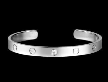 カルティエ ブレスレット スーパーコピー LOVEブレスレット ホワイトゴールド＋ダイアモンド