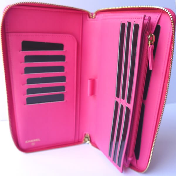 シャネル オーガナイザーフューシャPINKラムスキン A80759