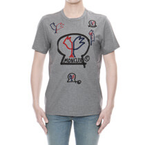 モンクレール Tシャツ スーパーコピー メンズ 8037850 8390Y 987 半袖Tシャツ GREY グレー