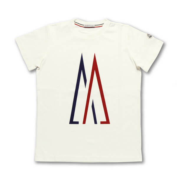 モンクレール Tシャツ コピー キッズ ボーイズ 8023750 83907 034 半袖Tシャツ WHITE ホワイト