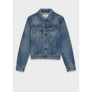 【セリーヌ】19SS ZZHAA ZOW パッチ付 デニムジャケット(Indigo) 2Q022643E.07SD