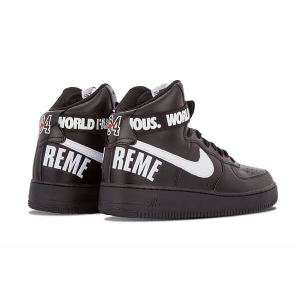 シュプリーム x ナイキ スニーカー スーパーコピー  Air Force 1 High "World Famous Black" 698696-010