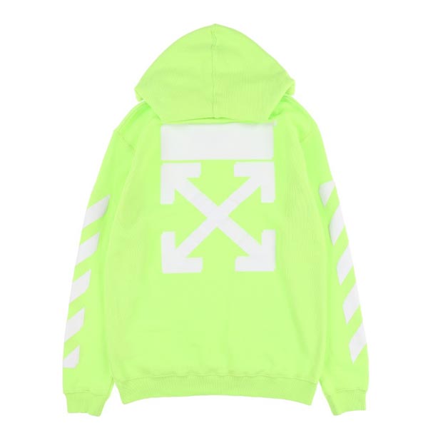 【Off-White】オフ ホワイト パーカー 偽物 シンプルデザインが魅力!イエローフーディ 芸能人