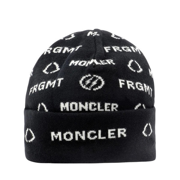 モンクレール 偽物 キャップ 新作【MONCLER GENIUS】ロゴニット帽 藤原ヒロシ 09U Z70200A9489 999