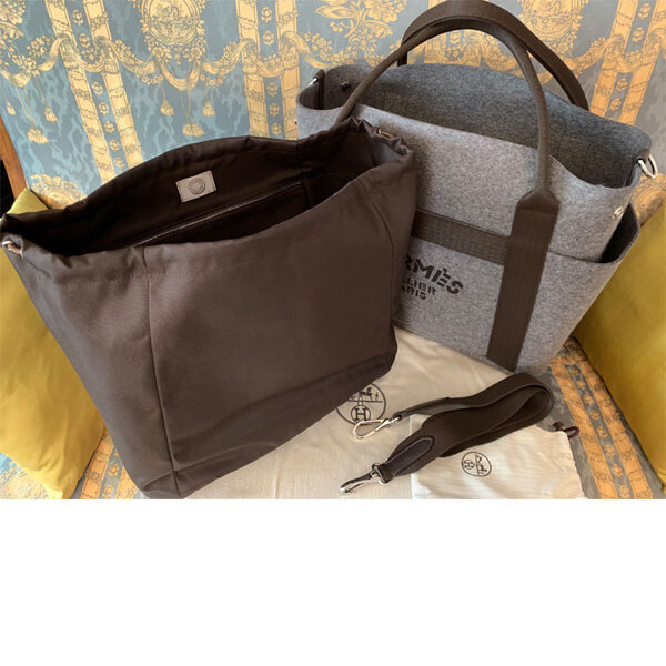 SAUT エルメス トートバッグ 偽物 AU GRAND PALAIS 2020 SAC de PANSAGE"GROOM"Feutre