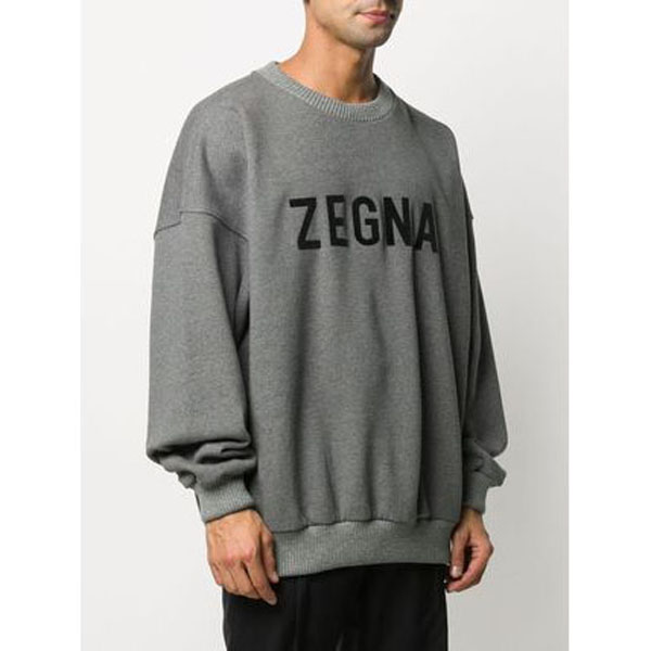 FEAR OF GOD x ZEGNA | GREY OVERSIZED SWEATSHIRT トレーナー 偽物 スウェット