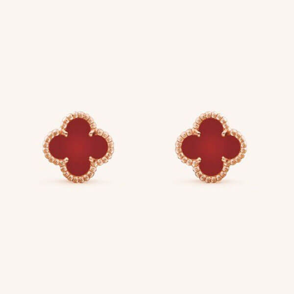 ヴァンクリーフ 偽物 偽物◇ Sweet Alhambra カーネリアン ピアス