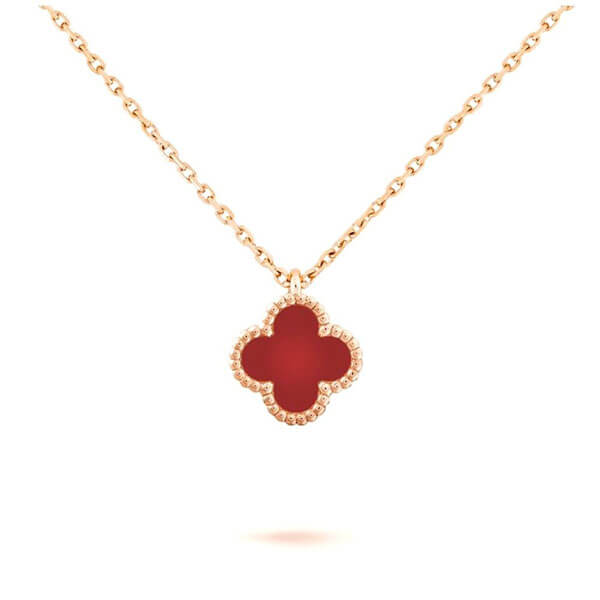 ヴァンクリーフ＆アーペル ◇ Sweet Alhambra carnelian ペンダント