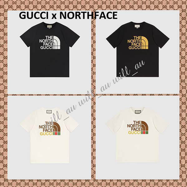 コラボ★グッチ x ノースフェイス Tシャツコピー