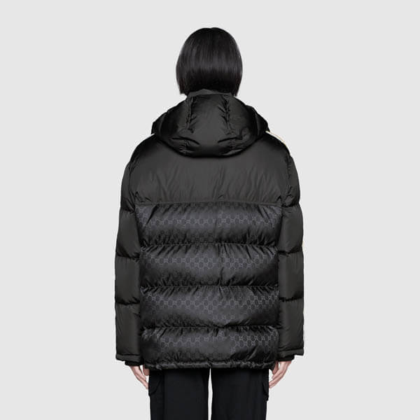 注目◇GG ジャカード Down Jacket◇グッチダウン ブラック コピー