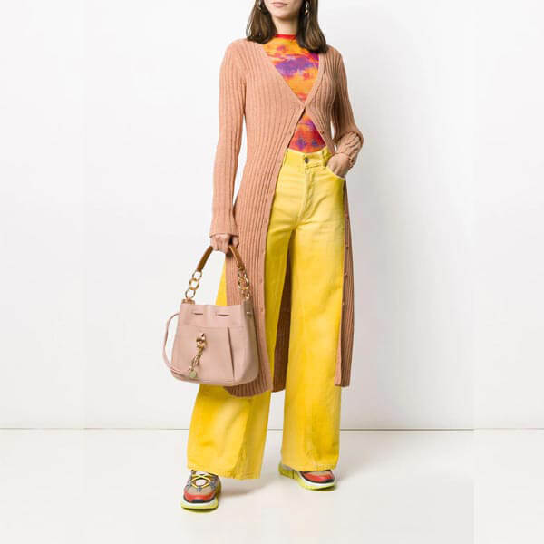 SEE BY CHLOE★Tony Mediumレザーバケットバッグ偽物★CHS19USA06565