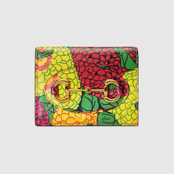 グッチ★ケン・スコット x グッチ フローラルプリント ミニ財布★621887 UAFAG 8445