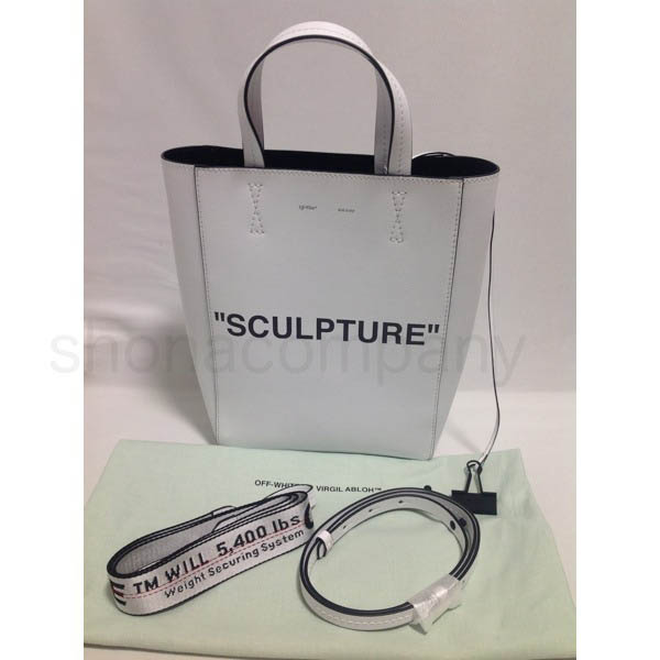【ローラさん愛用】Off White◆SCULPTURE レザー トートバック偽物