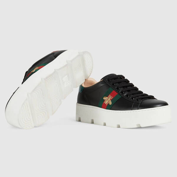 ★グッチ★Ace embroidered platform sneaker★コピー