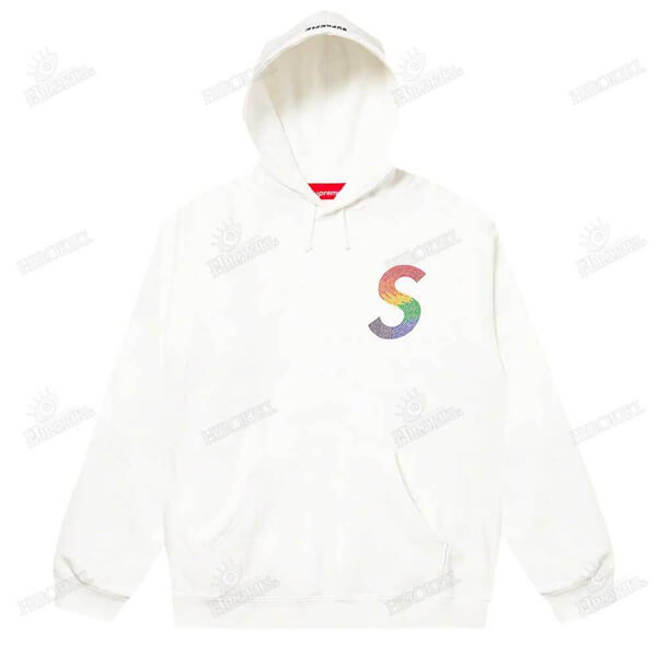 21SS シュプリーム パーカー コピーSwarovski S Logo Hooded Sweatshirt Sロゴ