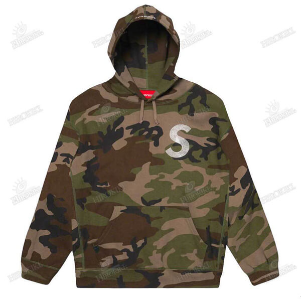 21SS シュプリーム パーカー コピーSwarovski S Logo Hooded Sweatshirt Sロゴ