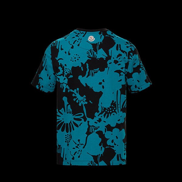 モンクレール 21SS*日本未入荷*花柄 ロゴ入り Tシャツ 0918C7D000829M0970