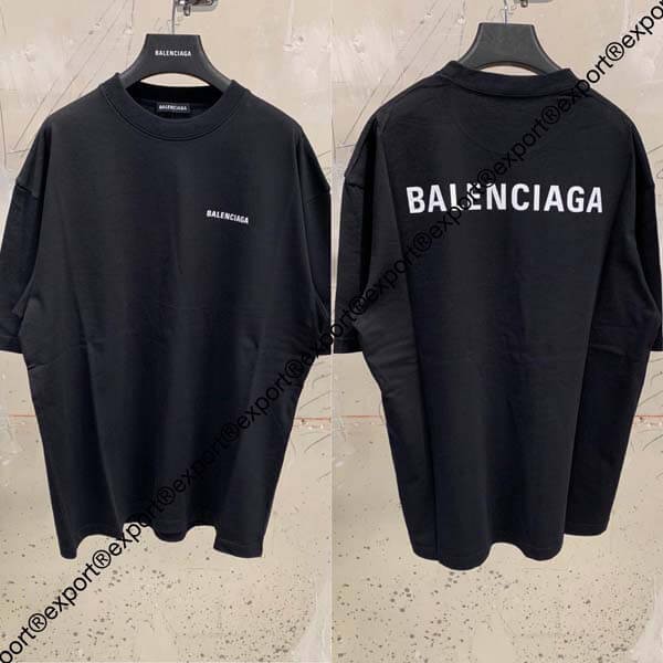 バレンシアガ tシャツ 激安偽物 背中ロゴミディアムフィットTシャツ 各色 612965TIVG