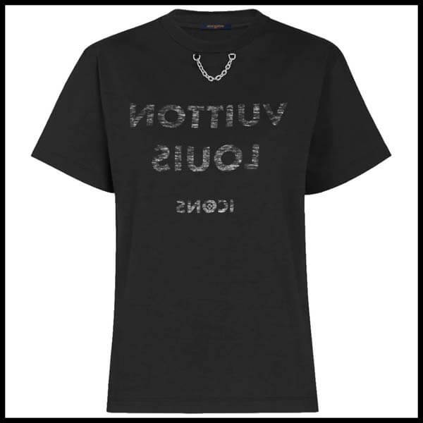 ルイヴィトン Tシャツ スーパーコピー ブラック ホワイト 1A5TRO
