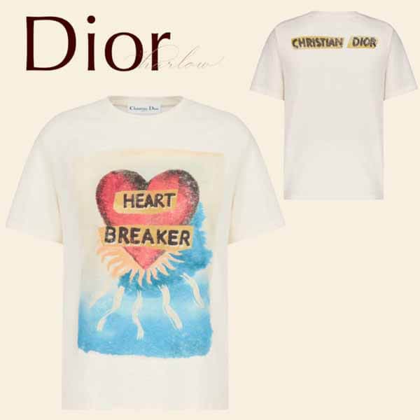 ディオール トップス Tシャツ 半袖 コットン リネン 男女 プレタ 新作