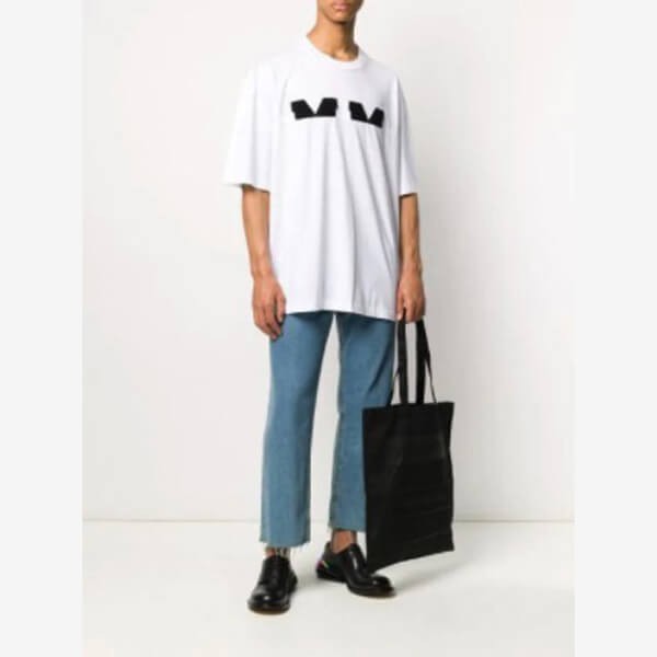 【マルジェラ】MM パッチ コットン 半袖Tシャツ/ ホワイト