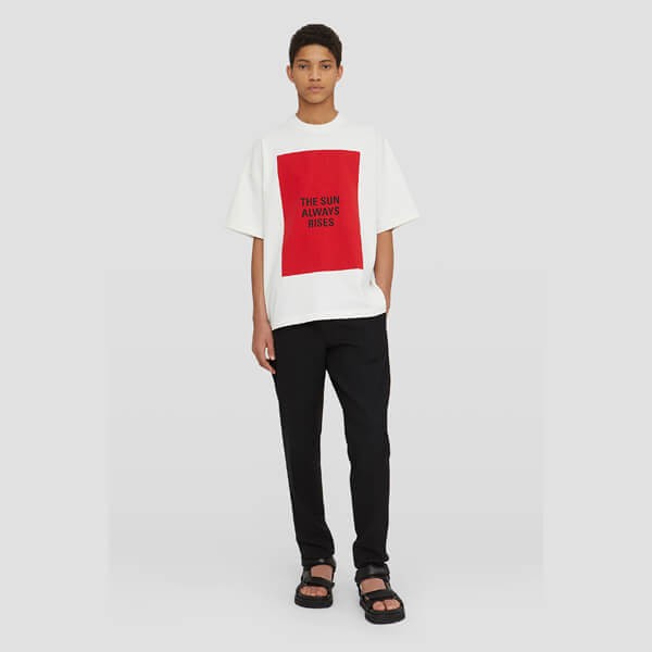 2021SS新作【ジルサンダー】クルーネック Tシャツ プリント 偽物 cotton JSMS707043-MS248508