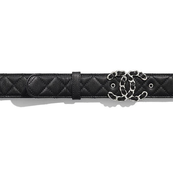 シャネル カーフスキンベルト アクセサリー コピー BLACK RED