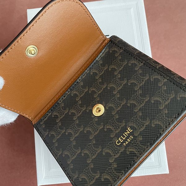 【セリーヌ】Double Flap Origami Wallet トリオンフキャンバスコピー品