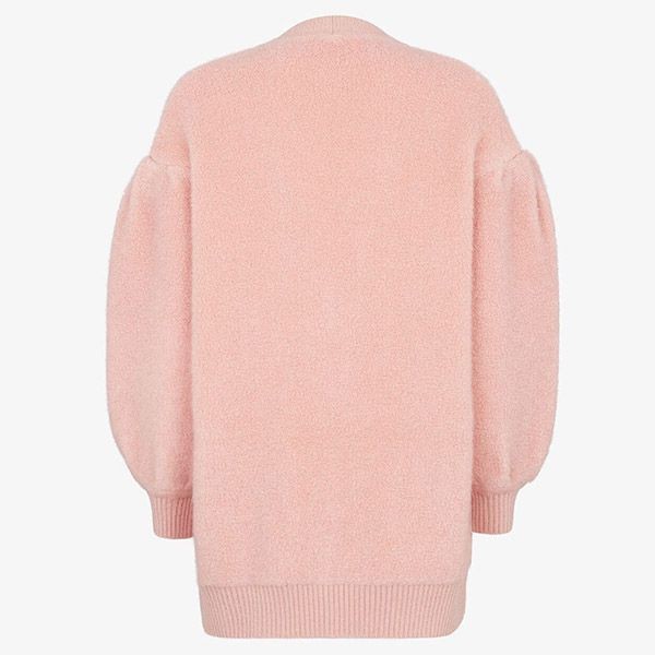 【フェンディ】FF モチーフ★2021 パフスリーブ カーディガン偽物 Pink