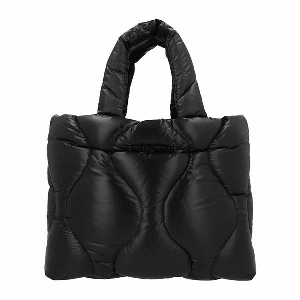 【希少品】ミュウミュウ ロゴ パデッド ナイロン トートバッグ偽物 5BG2402