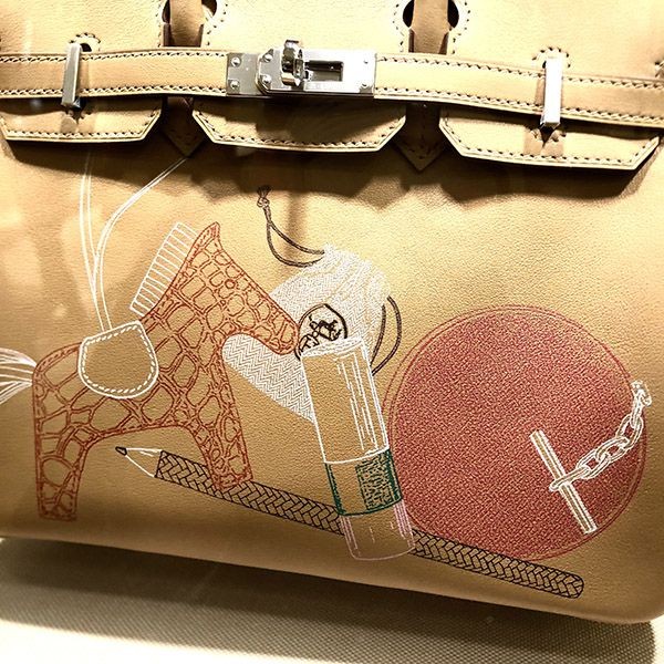 2022 エルメス バーキン コピー【SAC Birkin 25"IN and OUT"】BISCUIT/Veau Swift