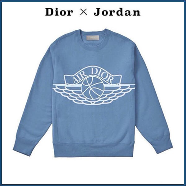 ナイキ ディオール 偽物ニット【ディオールジョーダン 偽物】コラボニット 超激レア Air Wings Sweater "Blue"