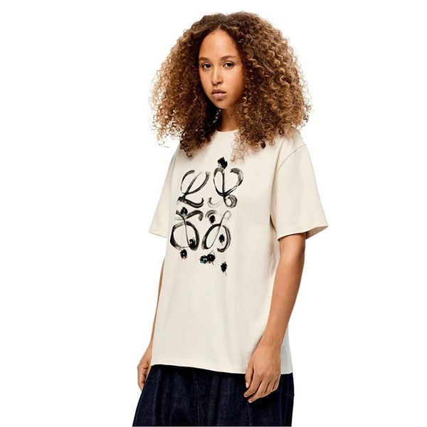 新作■ロエベ×千と千尋■ススワタリ アナグラム Tシャツ 3色 パロディ