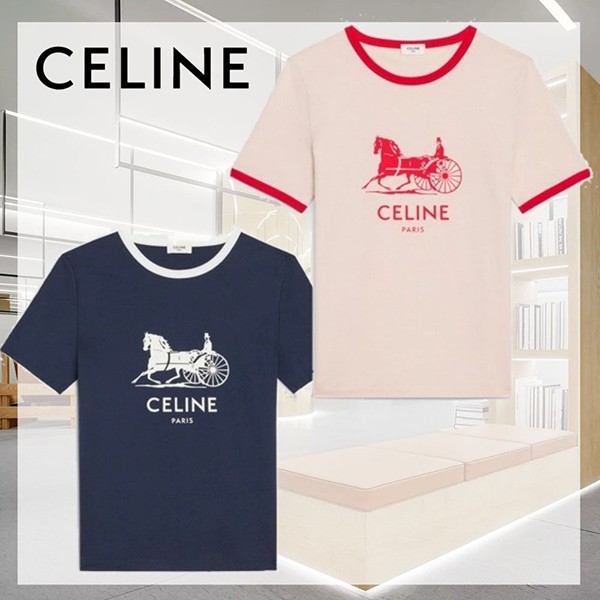 セリーヌ サルキープリント Tシャツ 偽物 コットンジャージー2X575501F07OW