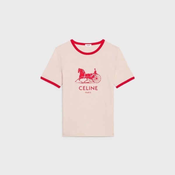 セリーヌ サルキープリント Tシャツ 偽物 コットンジャージー2X575501F07OW
