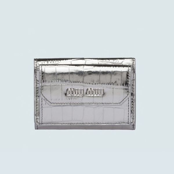 ★国内発送★ MIUMIU コピー クロコダイルプリント ミニ財布 5色5MH0212B8GF0028