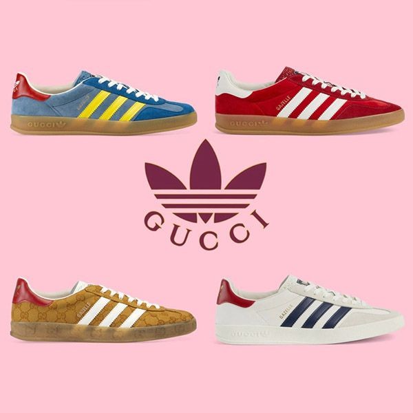 アディダス グッチ コピー ガゼル 偽物 スニーカー 4色 注目コラボ gucciadidas001