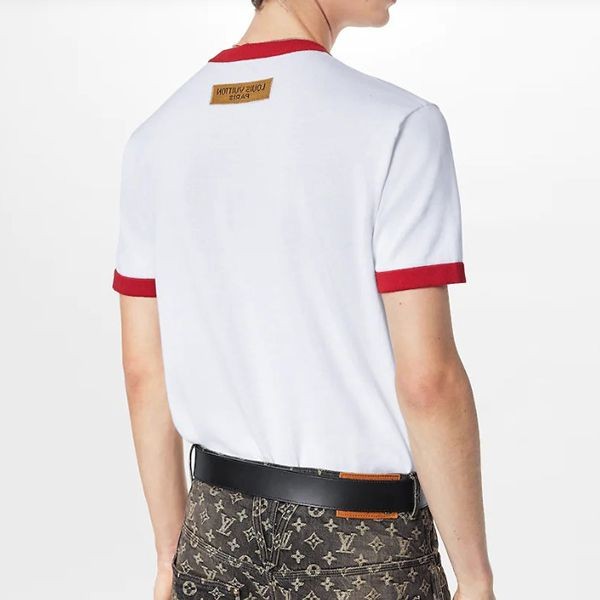 【ユニセックスで】​ルイヴィトン シグネチャーニット Tシャツ パロディ 1AAGLT