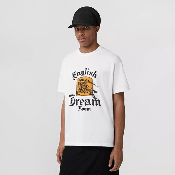 バーバリー スローガン入りオーバーサイズコットンTシャツ コピー 80609371