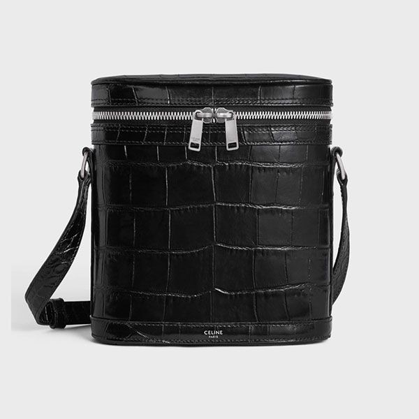 セリーヌ バーティカル メッセンジャー クロコダイル型押し110533EOX.38SI