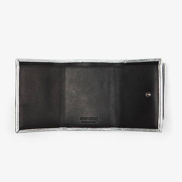 ジミーチュウ 偽物 スタースタッズ付きメタリックナッパレザーウォレット BEALEAHQ